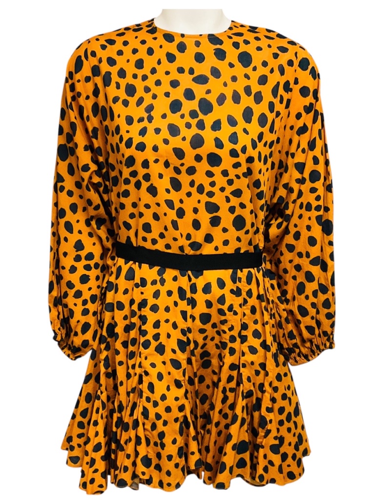 Rhode Tan / Black Cheetah Print Ella Dress With Belt